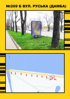 Ситилайт B в Тернополе, 1,2х1,8  Дамба (біла парку) фото 1