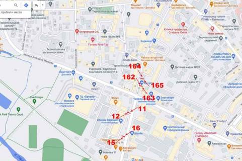 Ситилайт A в Тернополе Шептицького(біля Ельмарту) схема
