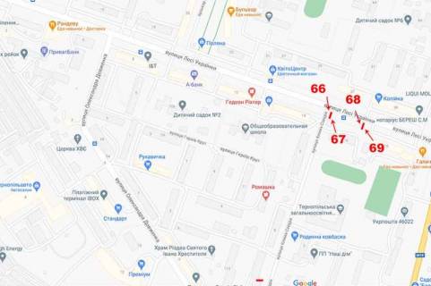 Ситилайт A в Тернополе Л.Українки,16 схема