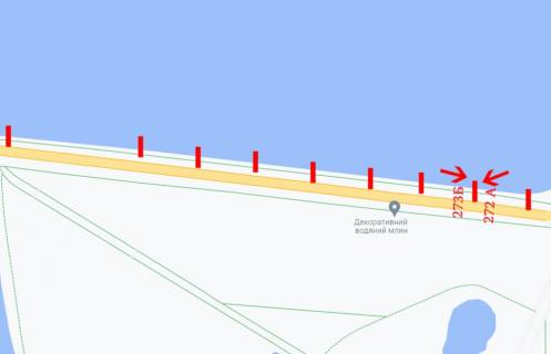 Ситилайт A в Тернополе Дамба (біля озера) напрямок на Дружбу схема