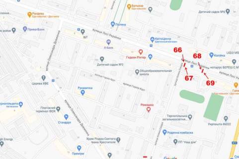 Ситилайт A в Тернополе Л.Українки,16 схема