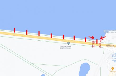 Ситилайт A в Тернополе Дамба (біля озера) схема