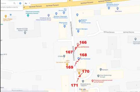 Ситилайт A в Тернополе Шашкевича ,1 схема
