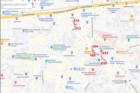 Сiтiлайт A у Тернополі вул.Острозького (біля Сінево) схема