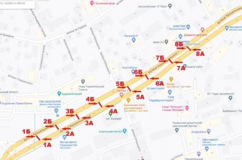 Ситилайт B в Тернополе Крушельницька,1 схема