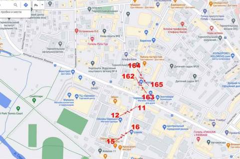 Сiтiлайт A у Тернополі Шептицького(біля Ельмарту) схема