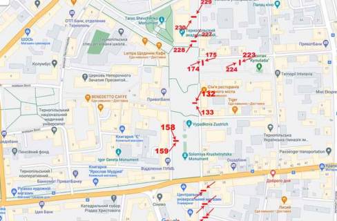 Ситилайт A в Тернополе вул.Чорновола схема