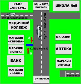Ситилайт B в Бердичеве, 1,2х1,8  Ситилайт (2,16 м.кв.) Европейская,13 (Европа) схема