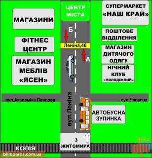 Нестандарт A у Бердичеві Житомирская, 46/1 схема