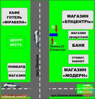 Citylight B in Berdychiv Zitomirskaa, 23 (Epicentr) scheme