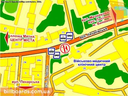 Скроллер B в Львове вул. Личаківська – Чехова, розмір 2,3 х 3,2 м скролл - 130282 схема