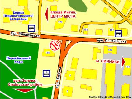 Скроллер B в Львове вул. Личаківська – Пасічна, розмір 2,3 х 3,2 м скролл - 193117 схема