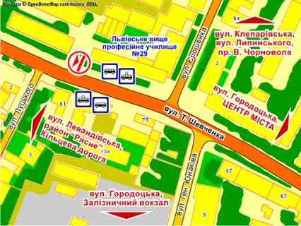 Скролер, Скрол B у Львові вул. Шевченка (навпроти буд. 77, парна сторона), розмір 2,3 х 3,2 м скролл - 176617 схема