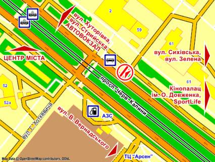 Скроллер A в Львове пр. Черв. Калини (навпроти буд. 61, біля зупинки ), місце 2, розмір 2,3 х 3,2 м, скролл - 193162 схема