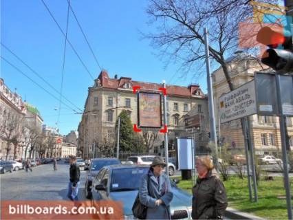 Ситилайт A в Львове вул. Листопадового Чину (біля парку ім. Івана Франка), місце 1 фото 1