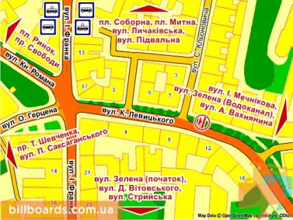 Ситилайт B в Львове вул. Левицького, 7 схема