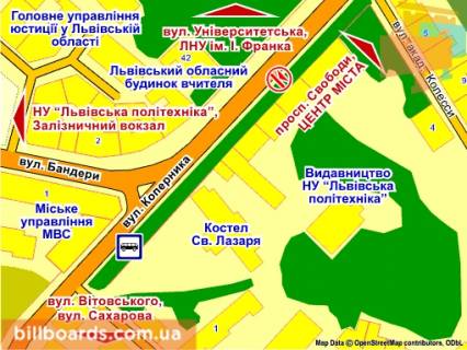 Ситилайт B в Львове вул. Коперника, 27, місце 6 схема