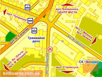 Сiтiлайт B у Львові вул. Героїв Майдану (навпроти буд. 2) схема