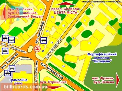 Ситилайт B в Львове вул. Коперника, 47 схема
