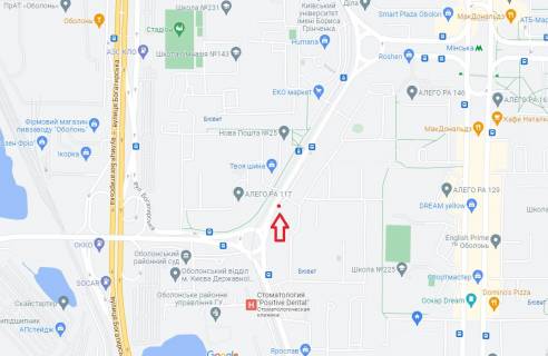 Билборд B в Киеве, 6х3  вул. Лук'яненка (Тимошенка), 2Г схема