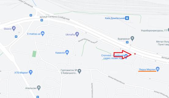 Призма A в Киеве, 6х3  вул. Саперно-Слобідська, 22 - 322565 схема