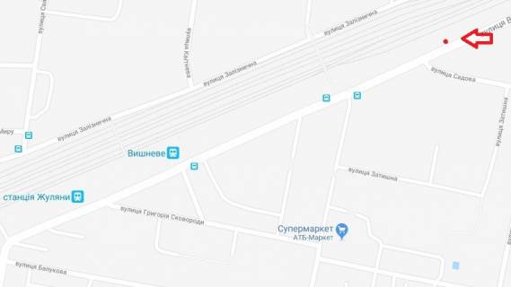 Билборд A в Вишневое, А  м. Вишневе, вул.Чорновола схема
