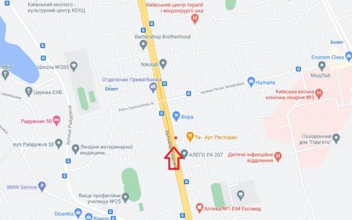 Призма A в Киеве, 6х3  просп. Воскресенський (Перова), 20 - 412059 схема