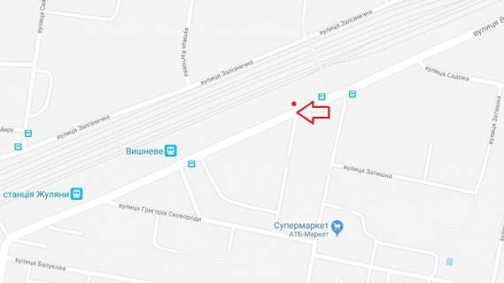 Billboard A in Vishnev, 6 х 3  m. Visneve, st.Cornovola scheme