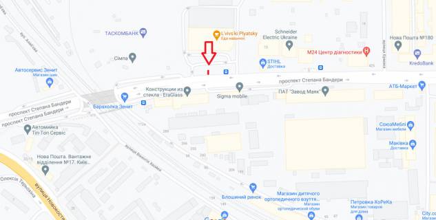 Призма A в Киеве, 6х3  просп. Степана Бандери, 11А - 443315 схема