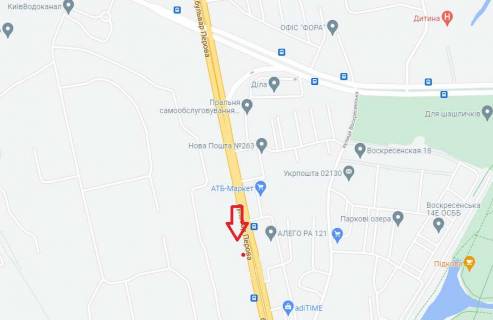 Билборд B в Киеве, 6х3  просп. Воскресенський (Перова), навпроти б. 6 схема