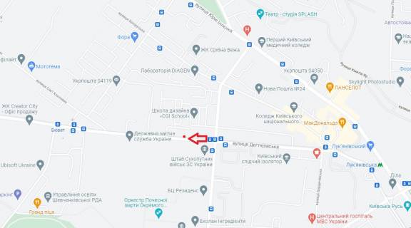 Билборд A в Киеве, 3,47х2,47  вул. Дегтярівська, 26 схема