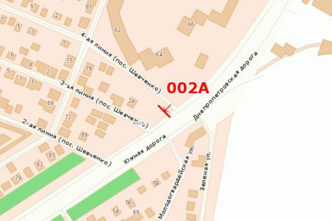 Билборд A в Одессе, 3х6  Південна дорога - вул. Суворівська  схема