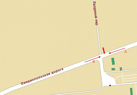 Билборд A в Одессе, 3х6  Овідіопільська дорога, 7-й км (з міста)  схема
