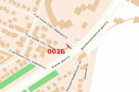 Билборд B в Одессе, 3х6  Південна дорога - вул. Суворівська  схема