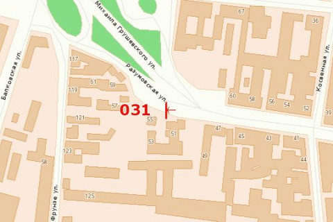Билборд B в Одессе, 3х6  вул. Розумовська, 57 (автовокзал)  схема