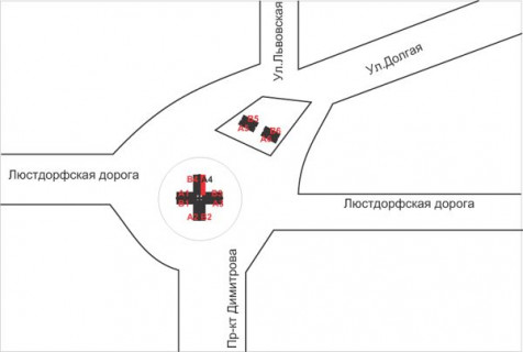 Билборд A в Одессе, 3х6  7 ст. Люстдорфської дор.  схема