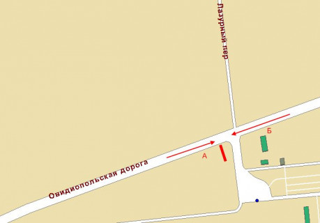 Билборд B в Одессе, 3х6  Овідіопольска дорога (в місто)  схема