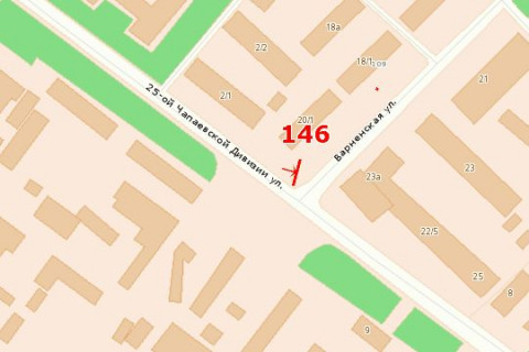 Билборд B в Одессе, 3х6  вул. 25 Чапаївської дивізії - вул. Варненська, 20  схема