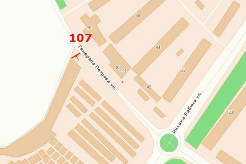 Билборд B в Одессе, 3х6  вул. Ген. Петрова, 48-А  схема