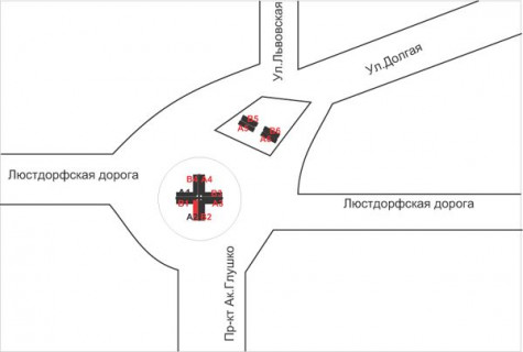 Билборд A в Одессе, 3x6  7 ст. Люстдорфской дор. ВЕРТОЛЕТ  схема