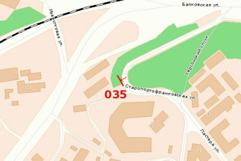 Билборд A в Одессе, 3х6  ул. Мечникова, 2/1/ ул. Старопортофранковска схема