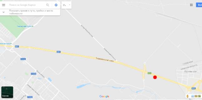 Билборд B в Киеве, 3х6  Бориспільске шосе, в напрямку Києва, перед АЗС "ANP" схема