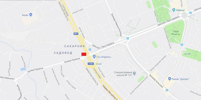 Билборд A в Киеве, 3х6  Большая окружная за 100 м.перед ТЦ Апрель, схема