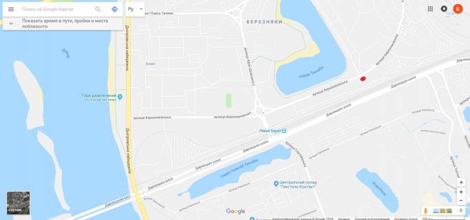 Billboard A in Kyiv, 3х6  Bereznakovskaa 30,s.k.ROSICI,klinika OKSFORD, scheme