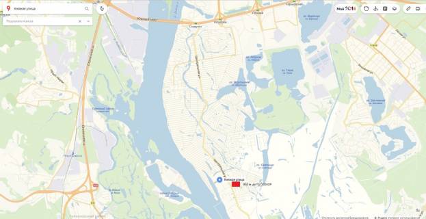 Билборд B в Киеве, 3х6  Осокорки,ул.Центральная,возле ресторана Pioppo Nero    0 . 950 (Б) схема