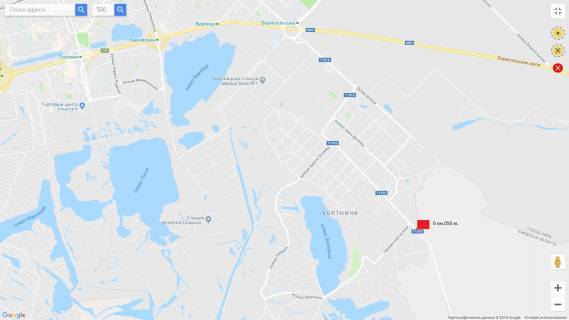 Билборд B в Киеве Бортничи ,напротив ул.Промысловой   0 км.50 м.(Б) схема