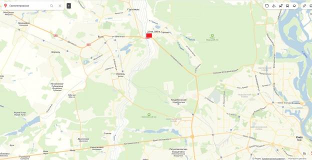 Билборд A в Киеве М-07.23 + 100 (А1) Гостомель. Въезд в Киев с Ирпеня,Бучи,нижний схема