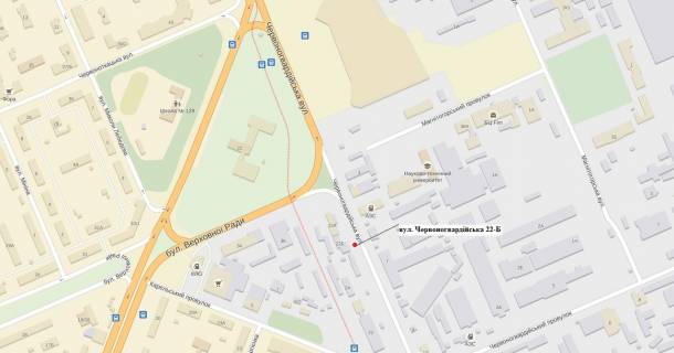 Билборд B в Киеве, 3х6  Гната Хоткевича вул. (Червоногвардійська), 50 м.до ул.Вискозная, 500 м.до схема