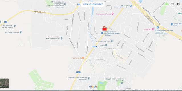 Билборд B в Софиевской Борщаговке, 3х6  ул.Киевская  ,Боярка-Вишневое-Киевская большая окружная (Б) схема