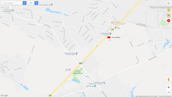 Билборд B в Киеве М-05 Киев-Одесса ГМ Новая Линия     13 км. 900 м.(Б) схема